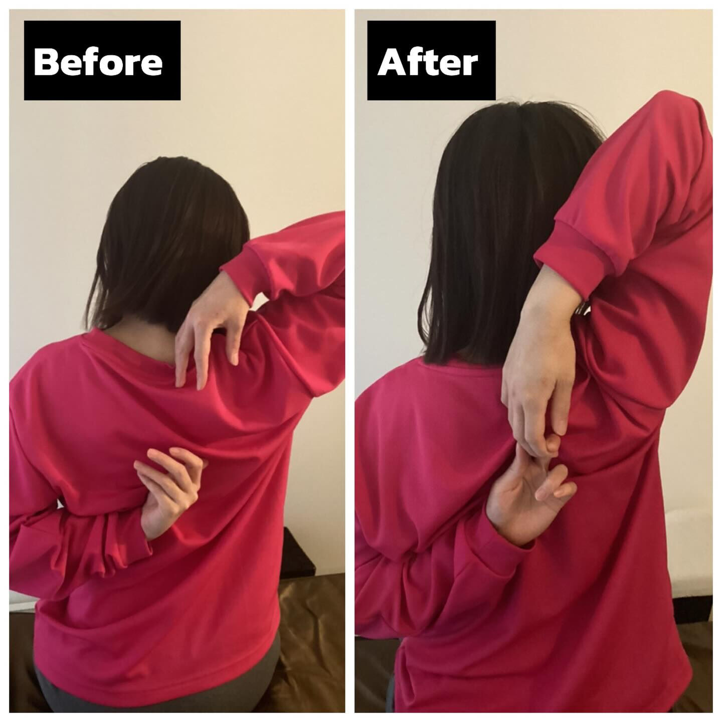 📸Before → After 毎日の激務でガチガチだった肩