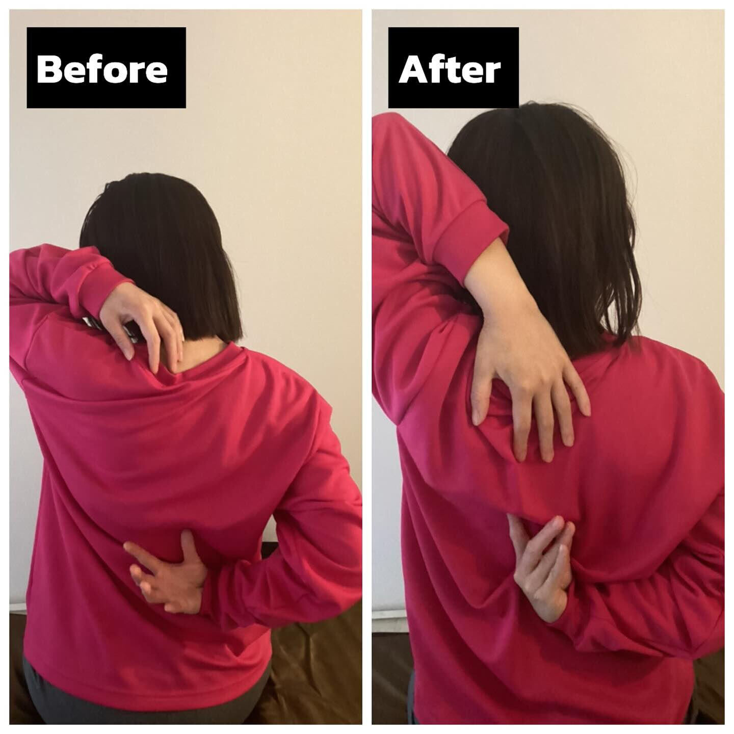 📸Before → After 毎日の激務でガチガチだった肩